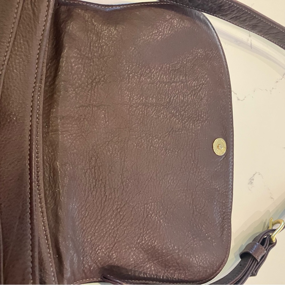 Libaire Beautiful Vintage Brown Pebbled Leather Crossbody Bag Shoulder Purse USA - Picture 6 of 15